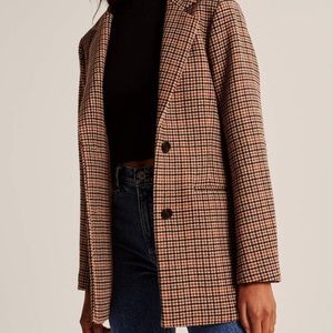 Abercrombie & Fitch Houndstooth Blazer Coat Small